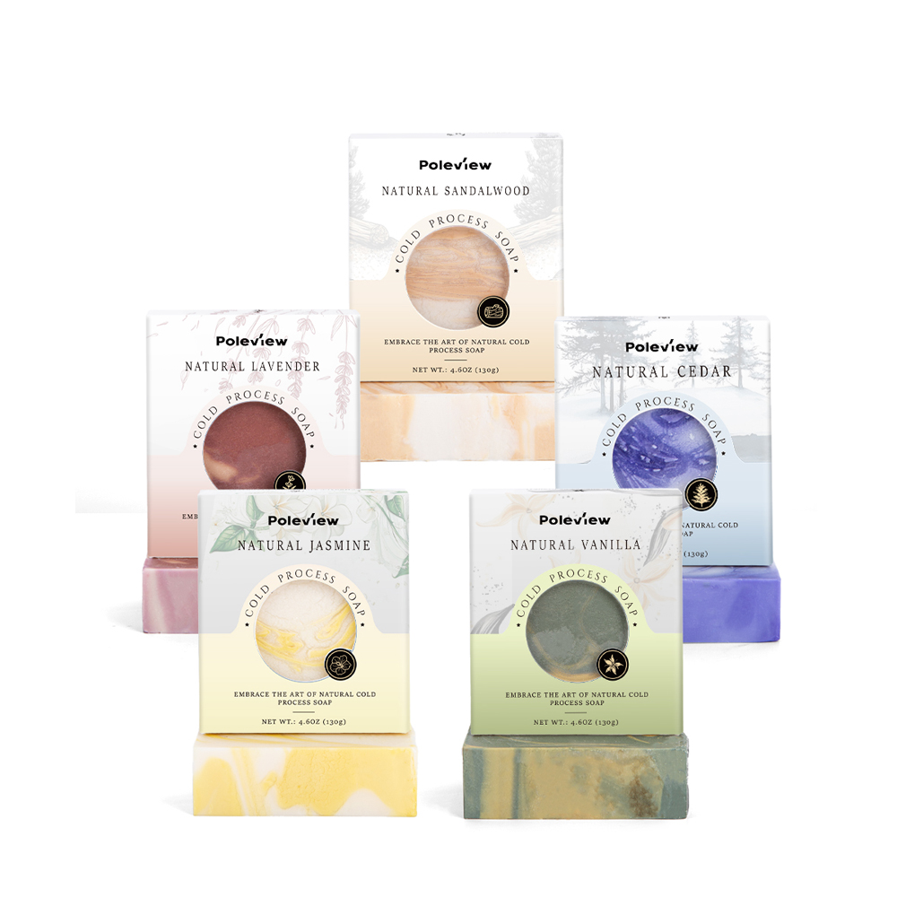 Poleview Good Quality 100% Vegan Organic Shea Butter Natural Handmade Soap From Cold Process Moisturizing Soap Bar