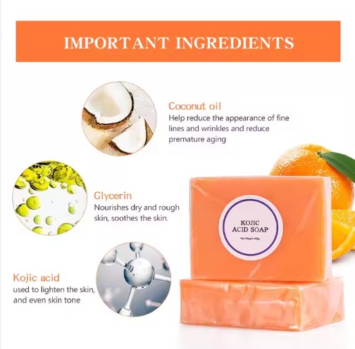 Savon éclaircissant pour la peau d'acide kojique